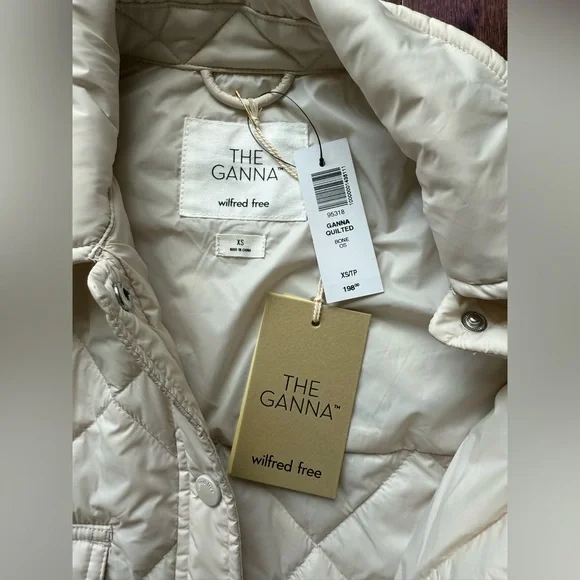 Wilfred Aritzia The Ganna Quilted Jacket Bone XSmall - Picture 5 of 16